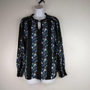 Talbots Floral Garden print Popover Tunic Blouse MP